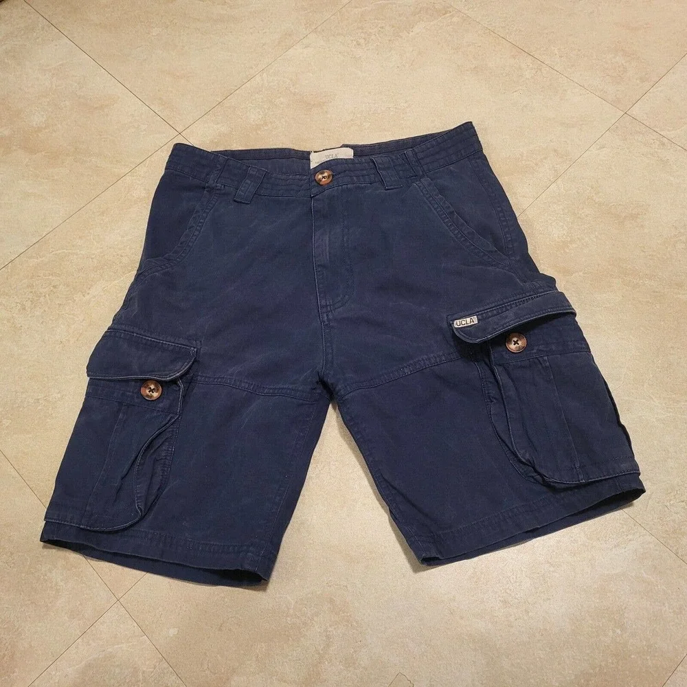 UCLA University Los Angeles California Mens Size 30 Chino‎ Navy Cotton Shorts